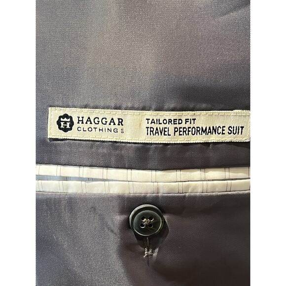 New Haggar 38R Travel Gray Blaze Jacket Wrinkle Free Moisture Wicking Comfort - Picture 16 of 16
